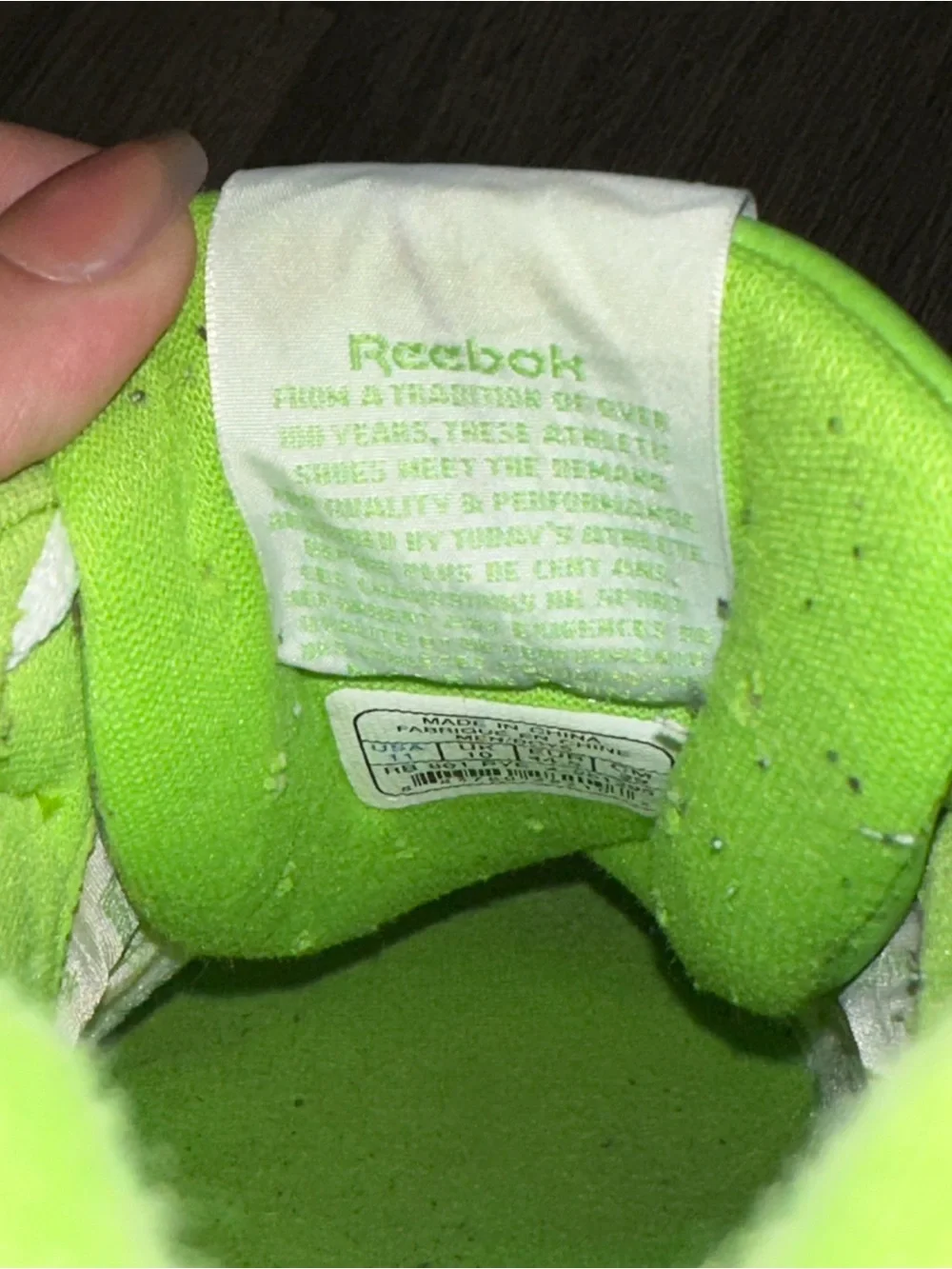 Reebok KOOL AIDNeon Green Low-Top Sneakers with White Details